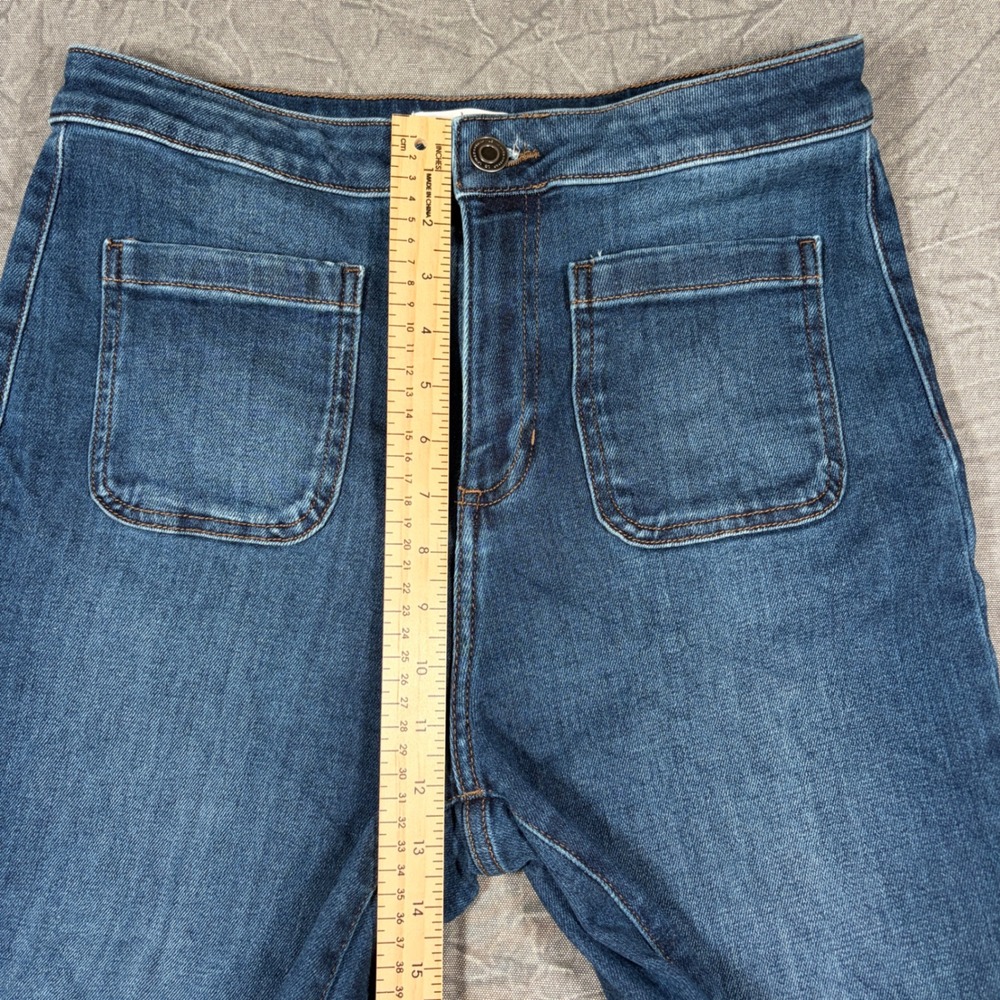 LC Lauren Conrad Womens Wide Leg Patch Pocket Jeans Medium Wash Blue Size 10 - Picture 5 of 8